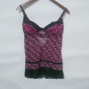 Per Lei M Black Purple Bra Slip Lingerie